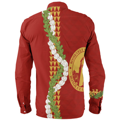 President Theodore Roosevelt High School Long Sleeve Shirt Puakenikeni Maile Flower Lei