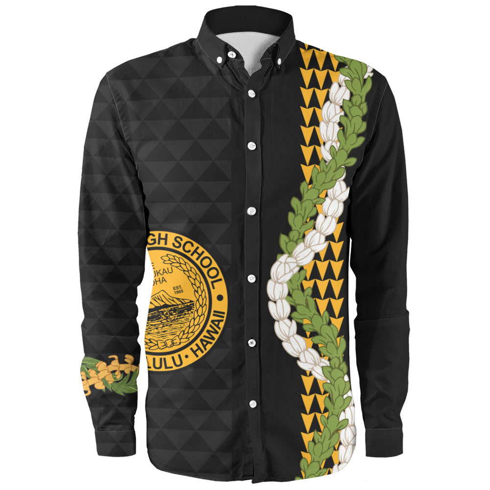 President William McKinley High School Long Sleeve Shirt Puakenikeni Maile Flower Lei