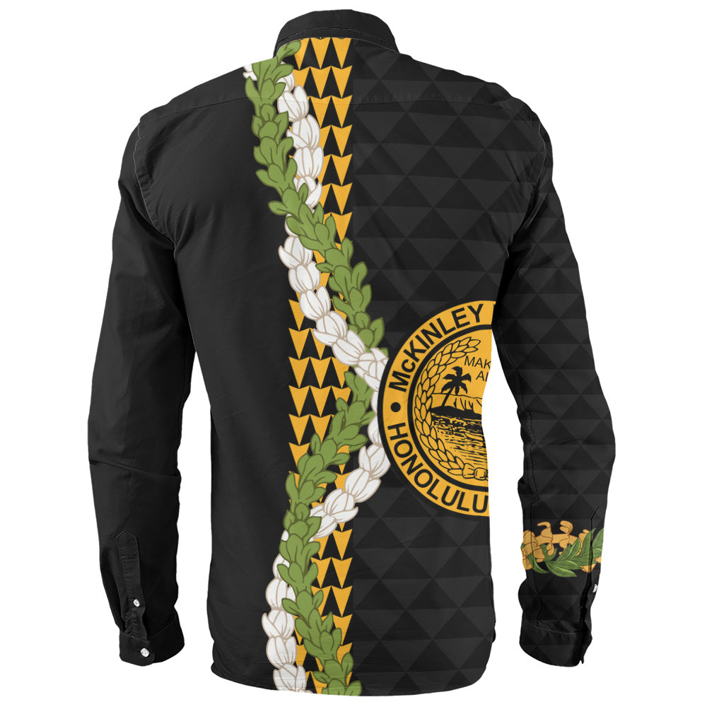 President William McKinley High School Long Sleeve Shirt Puakenikeni Maile Flower Lei