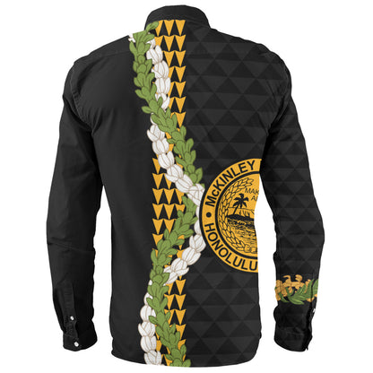 President William McKinley High School Long Sleeve Shirt Puakenikeni Maile Flower Lei