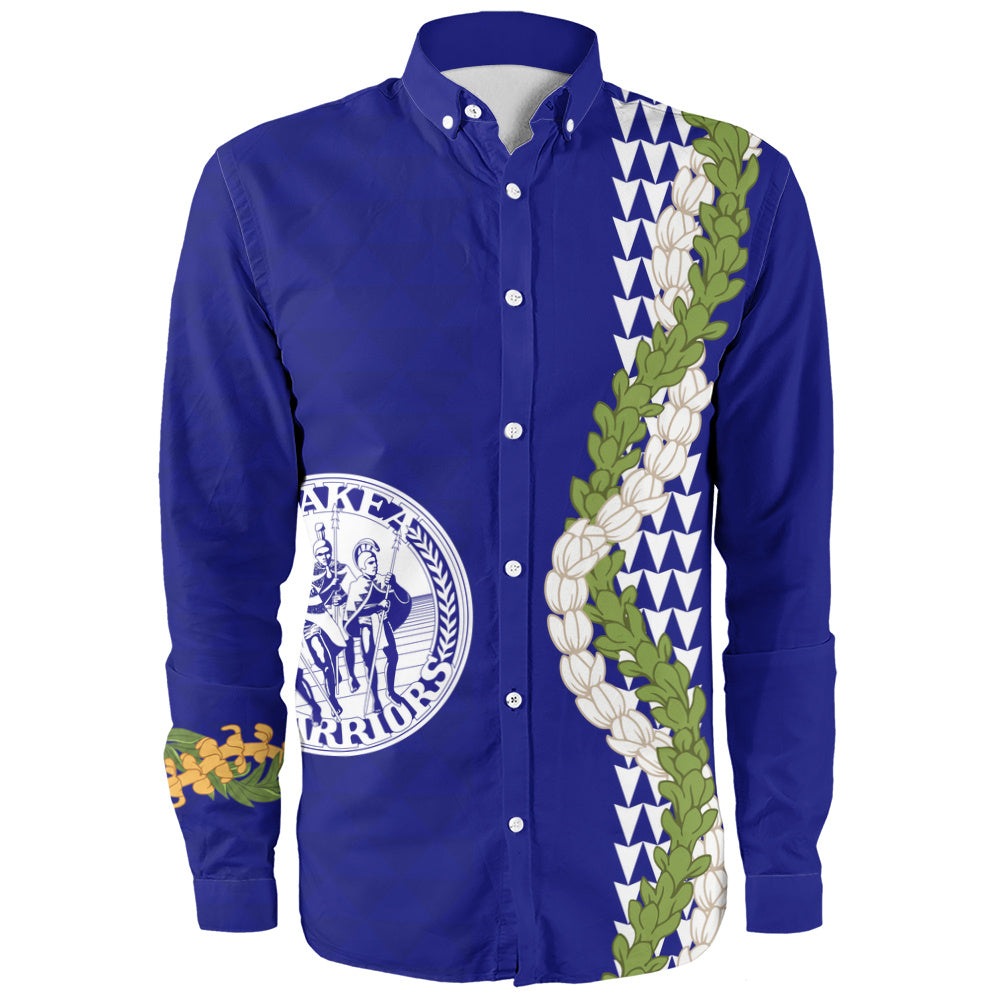 Waiakea High School Long Sleeve Shirt Puakenikeni Maile Flower Lei