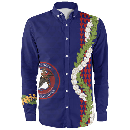 Waianae High School Long Sleeve Shirt Puakenikeni Maile Flower Lei
