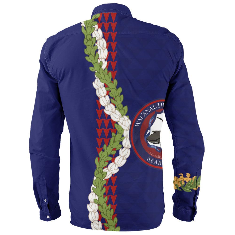 Waianae High School Long Sleeve Shirt Puakenikeni Maile Flower Lei