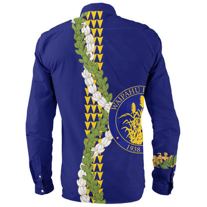 Waipahu High School Long Sleeve Shirt Puakenikeni Maile Flower Lei