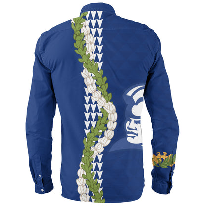 Waimea High School Long Sleeve Shirt Puakenikeni Maile Flower Lei