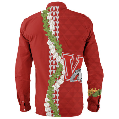 Waialua High and Intermediate School Long Sleeve Shirt Puakenikeni Maile Flower Lei