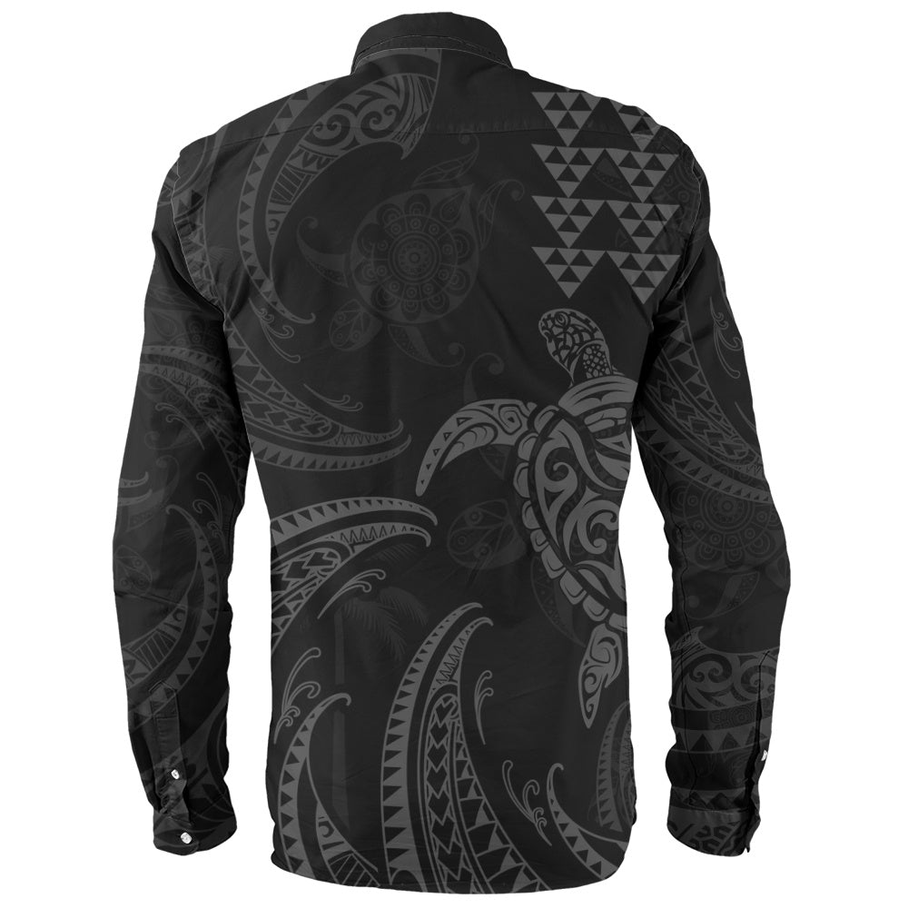 Hawaii Long Sleeve Shirt Polynesian Turtle Tribal Ocean Spirit