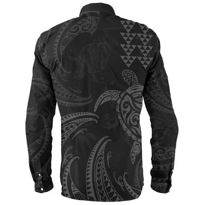 Hawaii Long Sleeve Shirt Polynesian Turtle Tribal Ocean Spirit