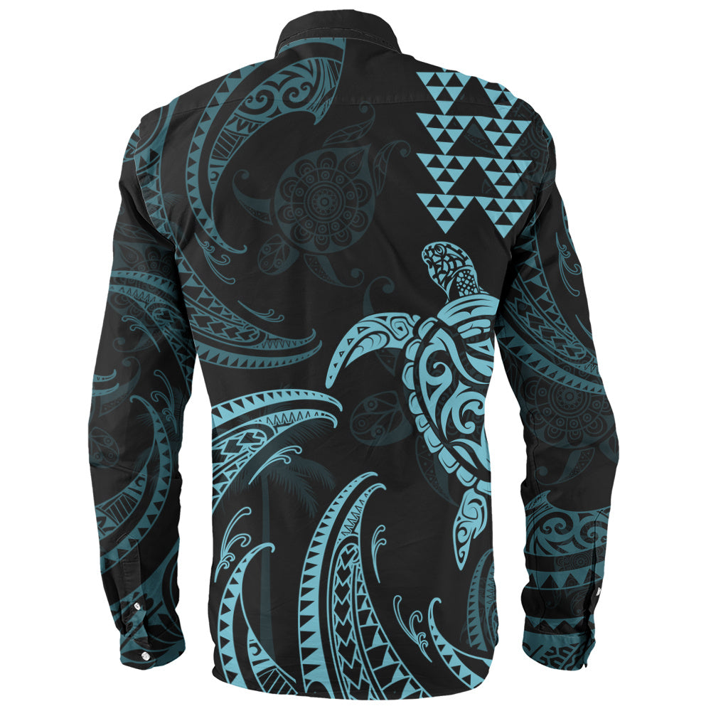 Hawaii Long Sleeve Shirt Polynesian Turtle Tribal Ocean Spirit