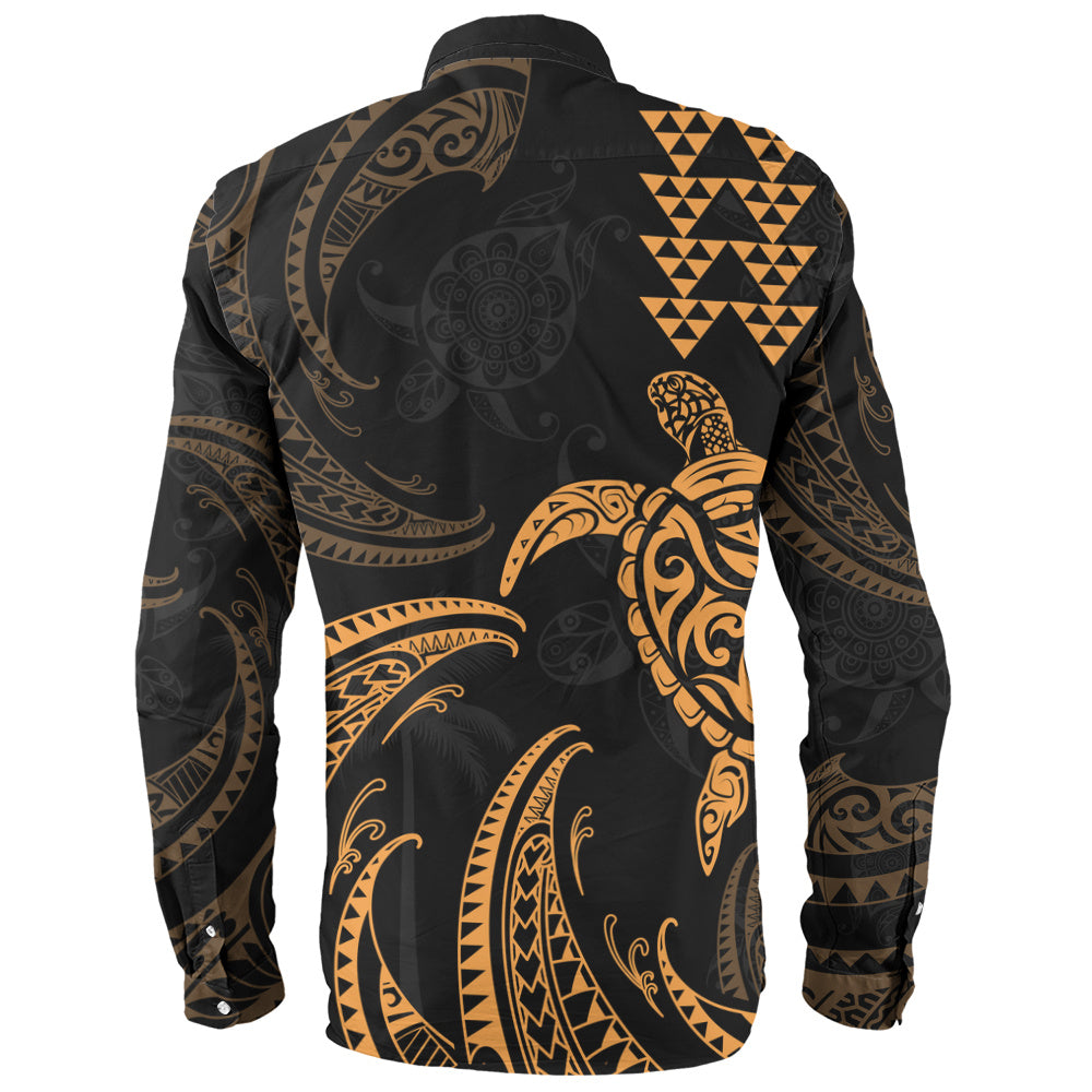 Hawaii Long Sleeve Shirt Polynesian Turtle Tribal Ocean Spirit