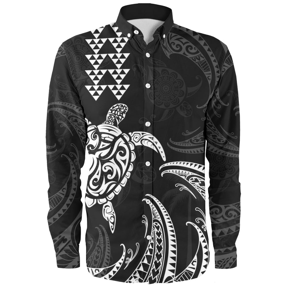 Hawaii Long Sleeve Shirt Polynesian Turtle Tribal Ocean Spirit