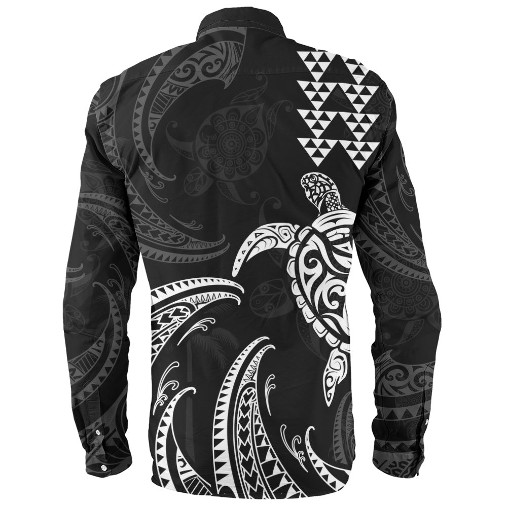 Hawaii Long Sleeve Shirt Polynesian Turtle Tribal Ocean Spirit