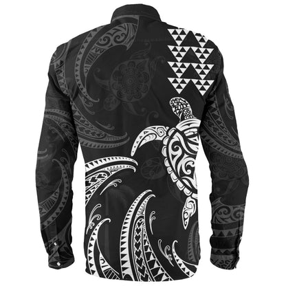 Hawaii Long Sleeve Shirt Polynesian Turtle Tribal Ocean Spirit