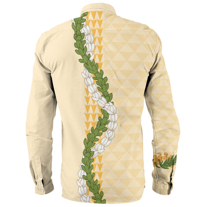 Hawaii Long Sleeve Shirt Turtle Puakenikeni Maile Flower Lei