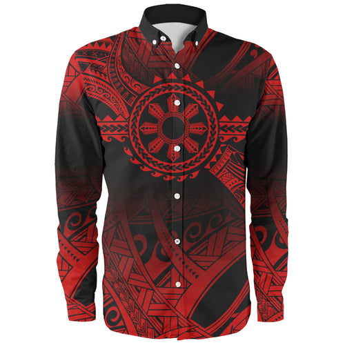 Philippines Filipinos Long Sleeve Shirt Polynesian Tribal Sun Tribal Legacy