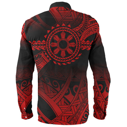 Philippines Filipinos Long Sleeve Shirt Polynesian Tribal Sun Tribal Legacy