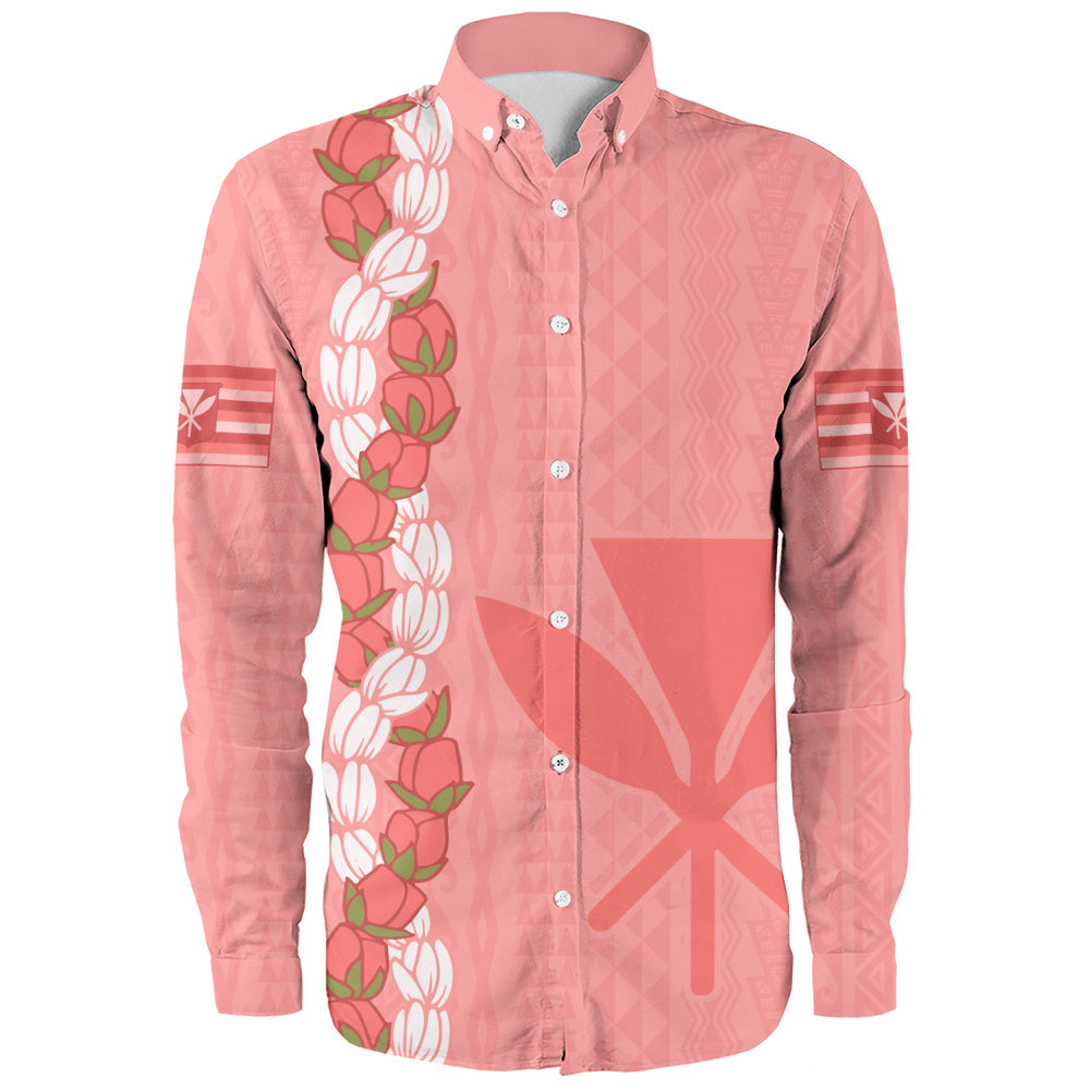 Hawaii Long Sleeve Shirt Flower Lei Kanaka Maoli Polynesia Island Style