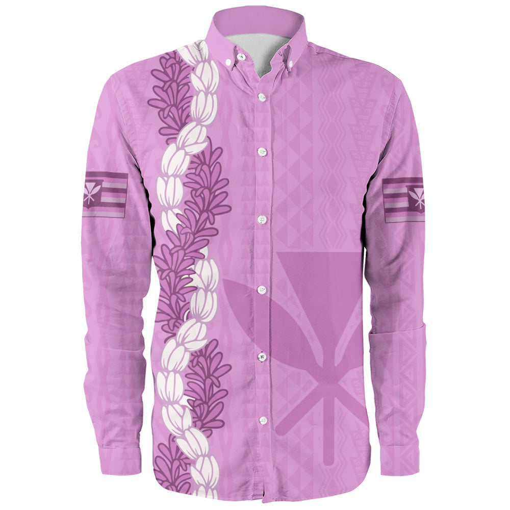 Hawaii Long Sleeve Shirt Flower Lei Kanaka Maoli Polynesia Island Style