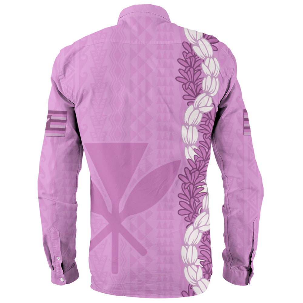 Hawaii Long Sleeve Shirt Flower Lei Kanaka Maoli Polynesia Island Style