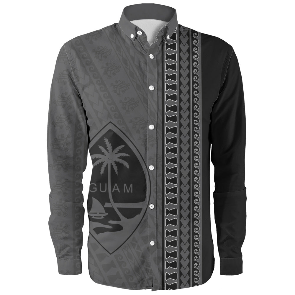 Guam Long Sleeve Shirt Island Crest Chamorro Tribal Heritage