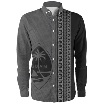 Guam Long Sleeve Shirt Island Crest Chamorro Tribal Heritage