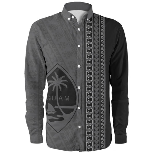 Guam Long Sleeve Shirt Island Crest Chamorro Tribal Heritage