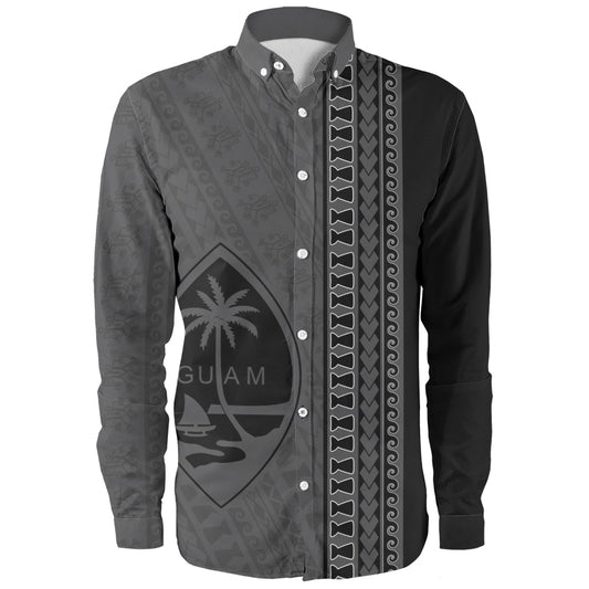 Guam Long Sleeve Shirt Island Crest Chamorro Tribal Heritage