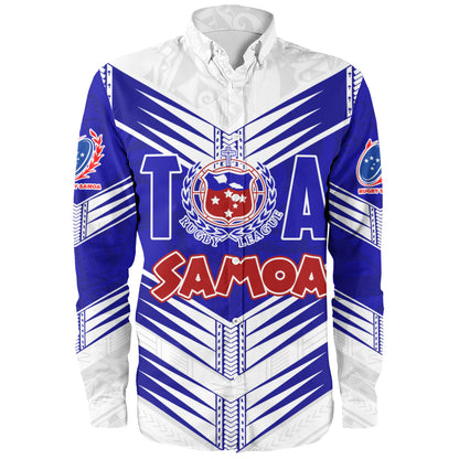 Samoa Long Sleeve Shirt Toa Samoa Rugby Polynesian Tribal Pride Style