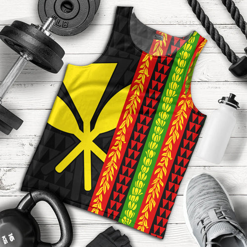 Hawaii Tank Top Flag Tribal Stripe Island Pride Style