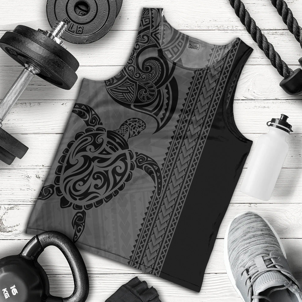 Hawaii Tank Top Polynesia Tribal Turtle Tattoo