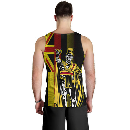 Hawaii Tank Top King Kamehameha Gold Flag Island Royalty Style