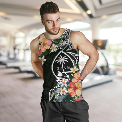 Guam Tank Top Tribal Tropical Leaves