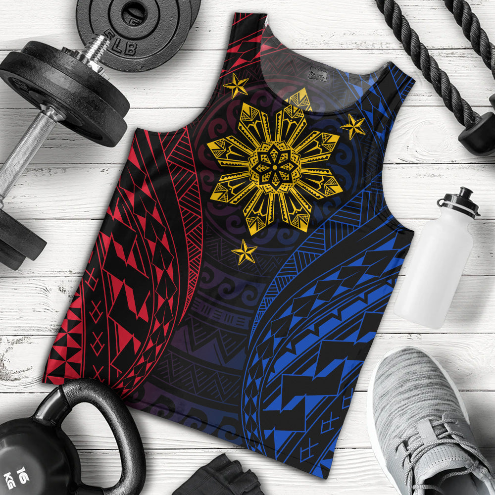 Philippines Filipinos Tank Top Sun Flag Tribal Tattoo Pattern