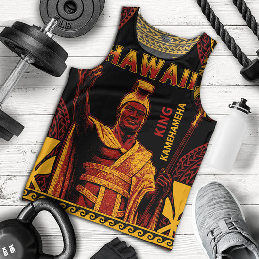 Hawaii Tank Top King Kamehameha Unity Kanaka Maoli Tribal Style