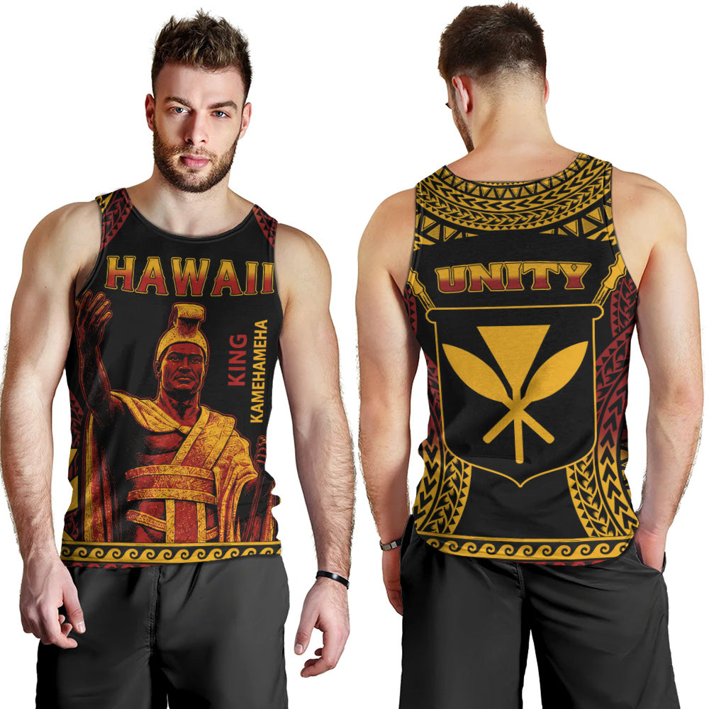 Hawaii Tank Top King Kamehameha Unity Kanaka Maoli Tribal Style