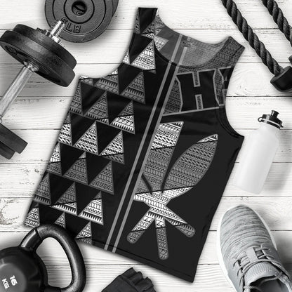 Hawaii Tank Top HI Spear Monochrome Tribal Pattern