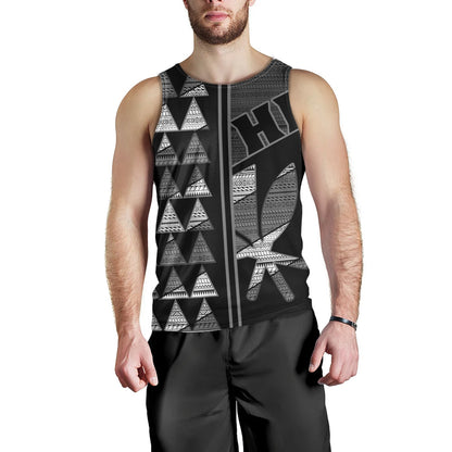 Hawaii Tank Top HI Spear Monochrome Tribal Pattern