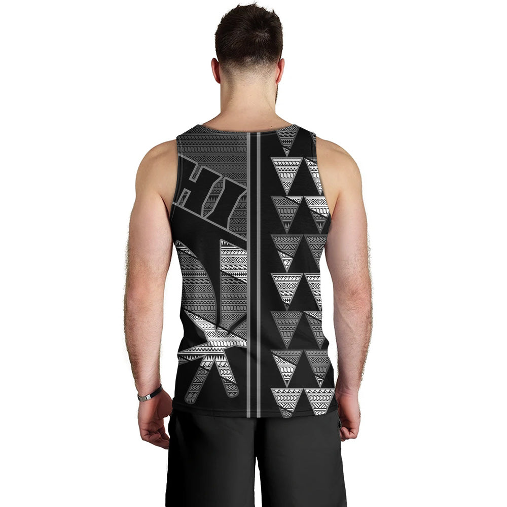 Hawaii Tank Top HI Spear Monochrome Tribal Pattern
