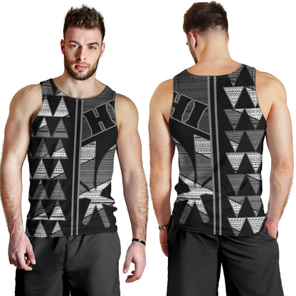 Hawaii Tank Top HI Spear Monochrome Tribal Pattern