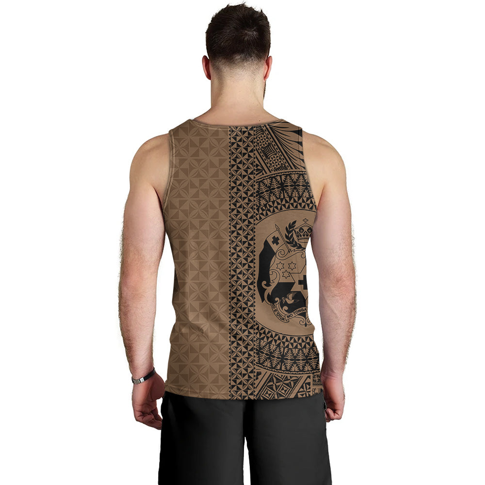 Tonga Tank Top Coat Of Arms Ngatu Tapa Heritage Style