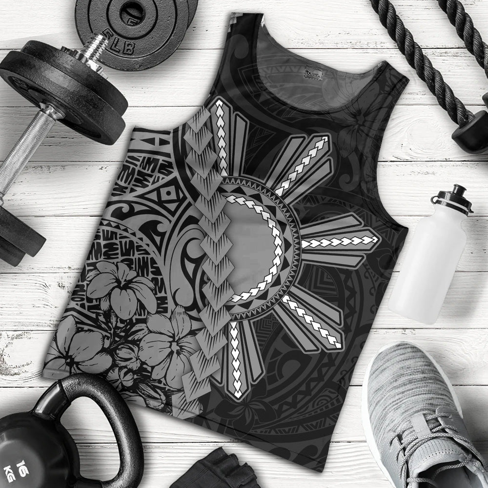 Philippines Filipinos Tank Top Sampaguita Flower Tribal Fusion Style
