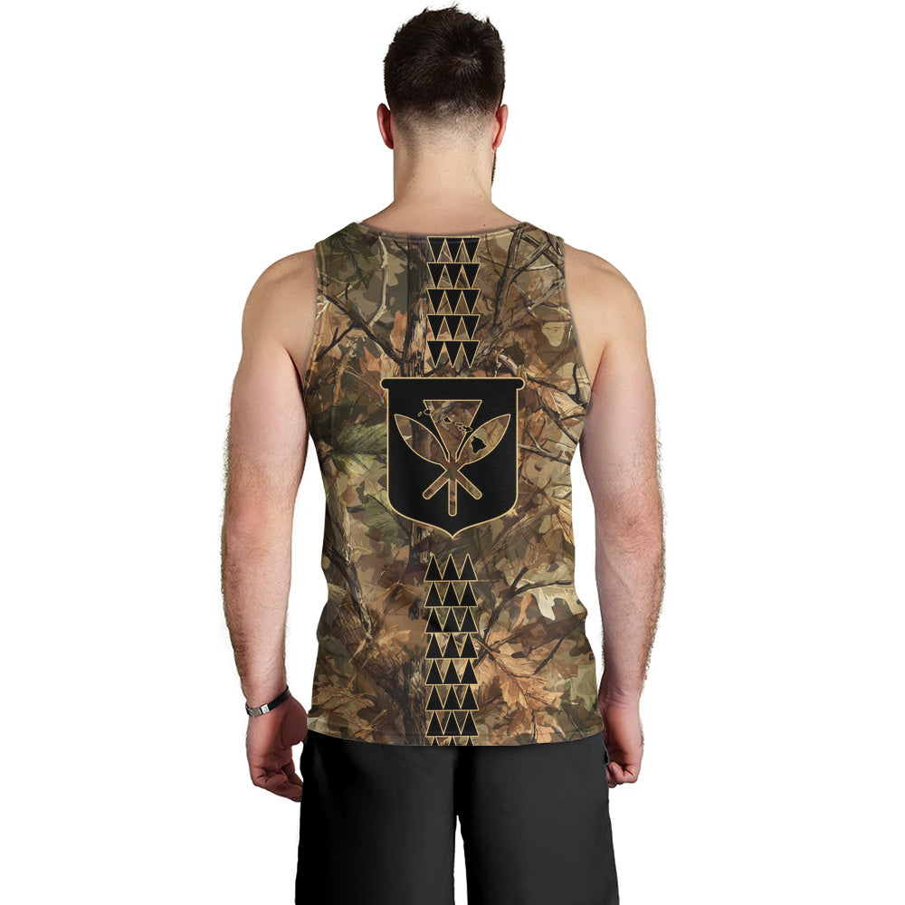 Hawaii Tank Top Woodland Kanaka Camo Style
