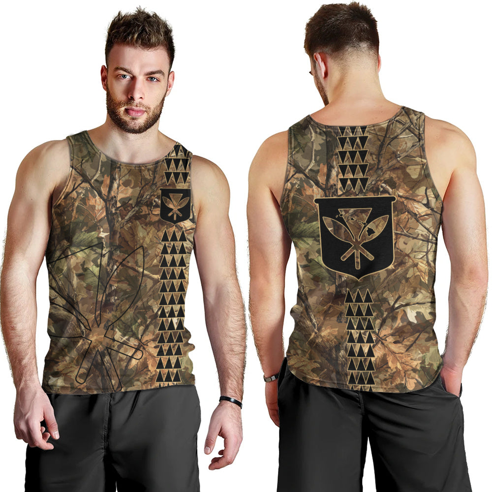 Hawaii Tank Top Woodland Kanaka Camo Style