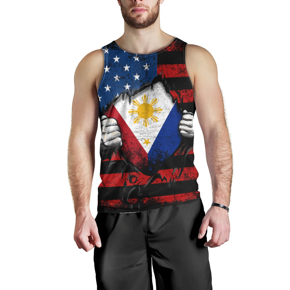Philippines Filipinos Tank Top Heart American Soul