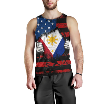 Philippines Filipinos Tank Top Heart American Soul