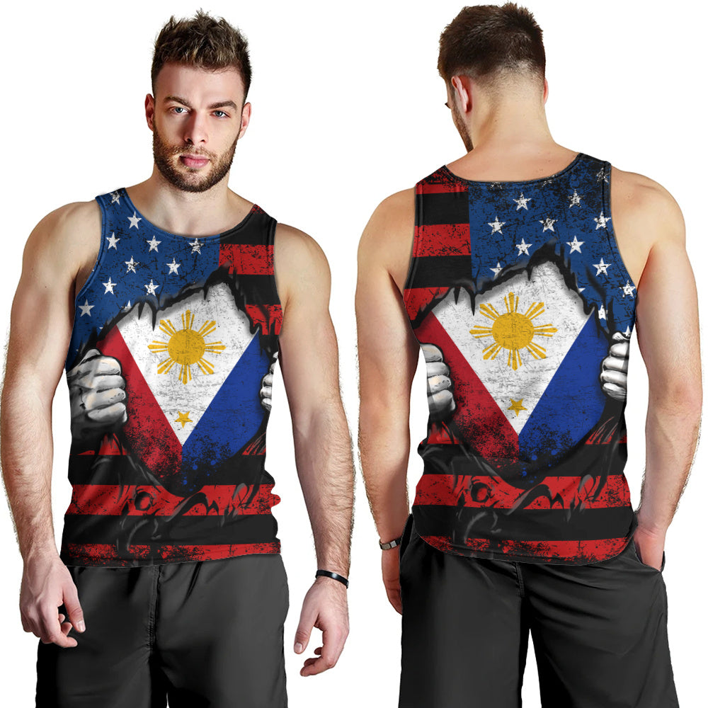 Philippines Filipinos Tank Top Heart American Soul