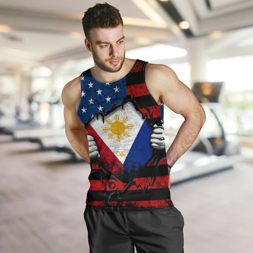 Philippines Filipinos Tank Top Heart American Soul