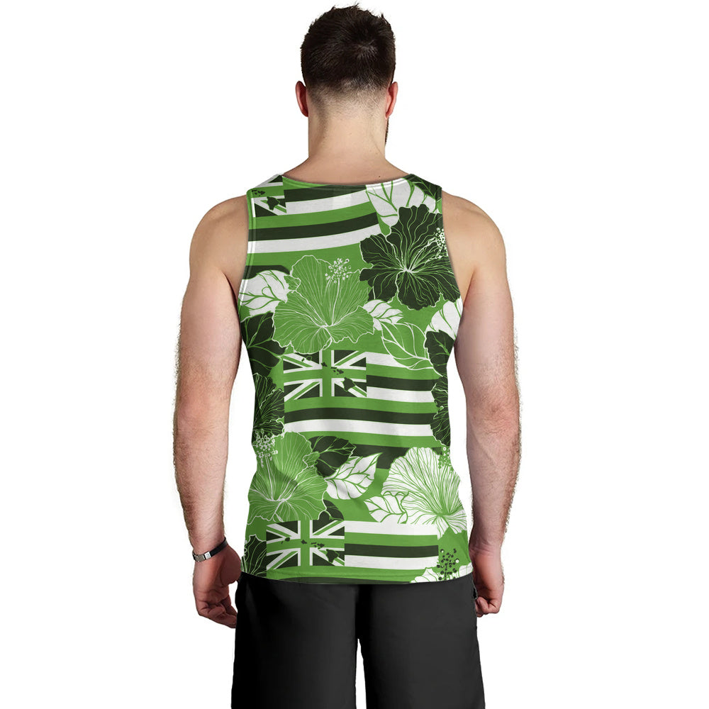 Hawaii Tank Top Hibiscus Flag Map Island Pride