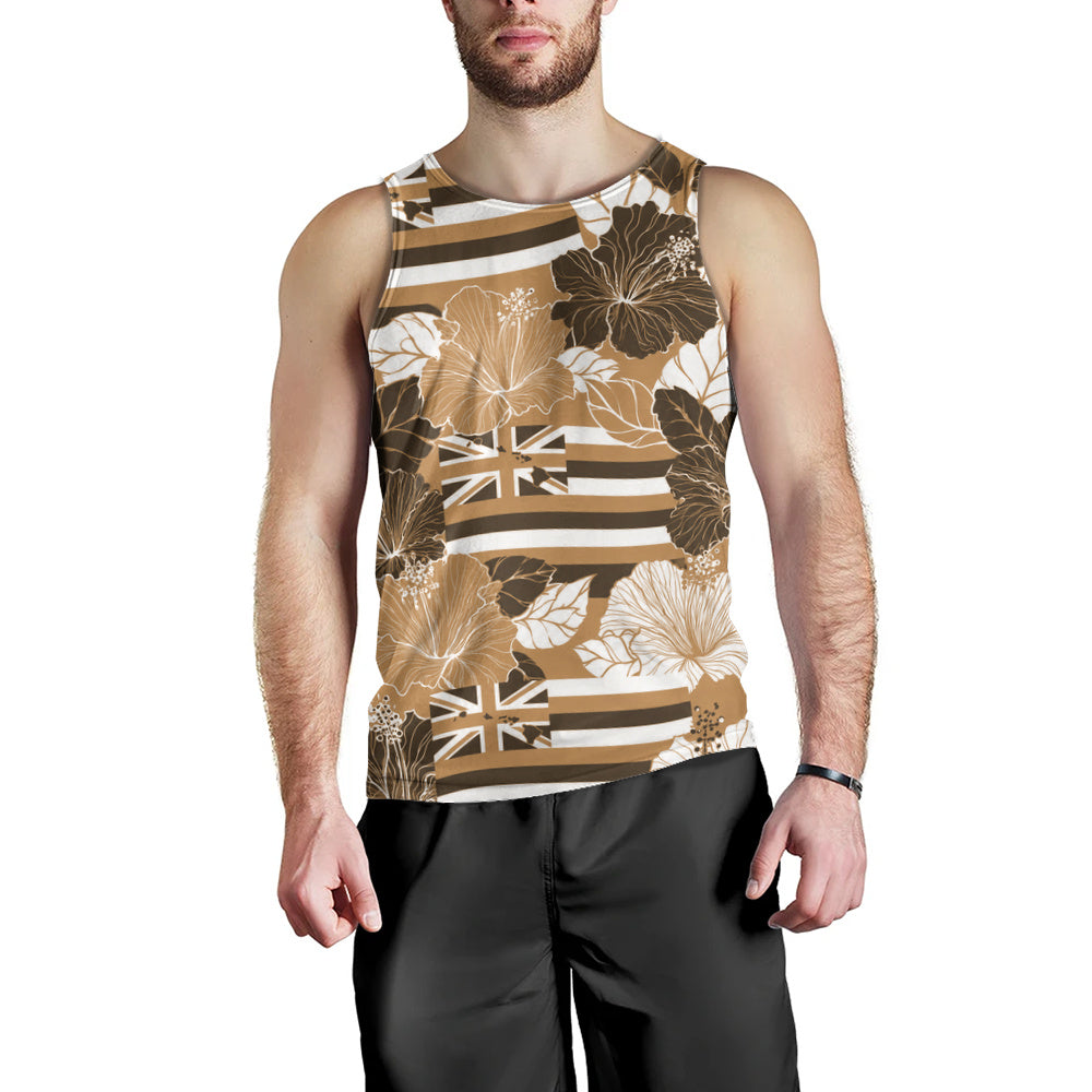 Hawaii Tank Top Hibiscus Flag Map Island Pride