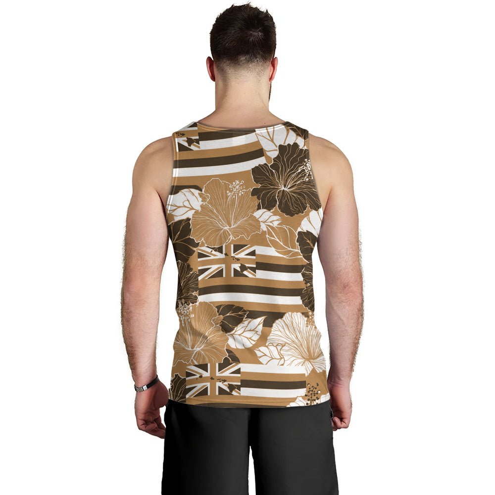 Hawaii Tank Top Hibiscus Flag Map Island Pride